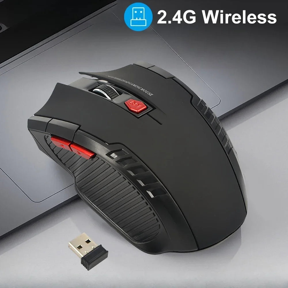 USB Receiver Wireless Mouse 2.4G 6 Buttons Professional Optical Wireless Mouses USB Right Scroll Mice for Laptop PC Gamer