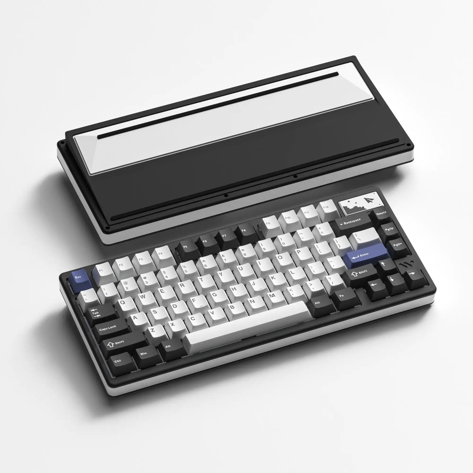 WOMIER SK71 Pro Wireless Mechanical Aluminum Keyboard 75% Hot Swappable Tri-Mode VIA Keyboard for Win/Mac