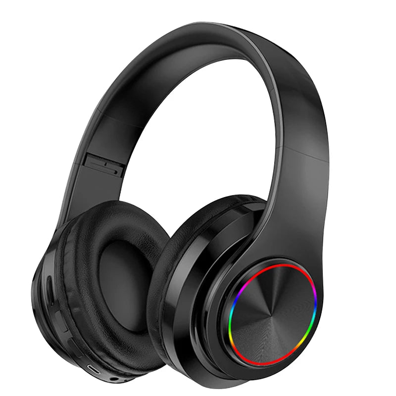 Bluetooth Headset Foldable Headphones HiFi Stereo Earphone With Mic Support SD Card FM For Xiaomi Iphone Sumsamg Phone Gift