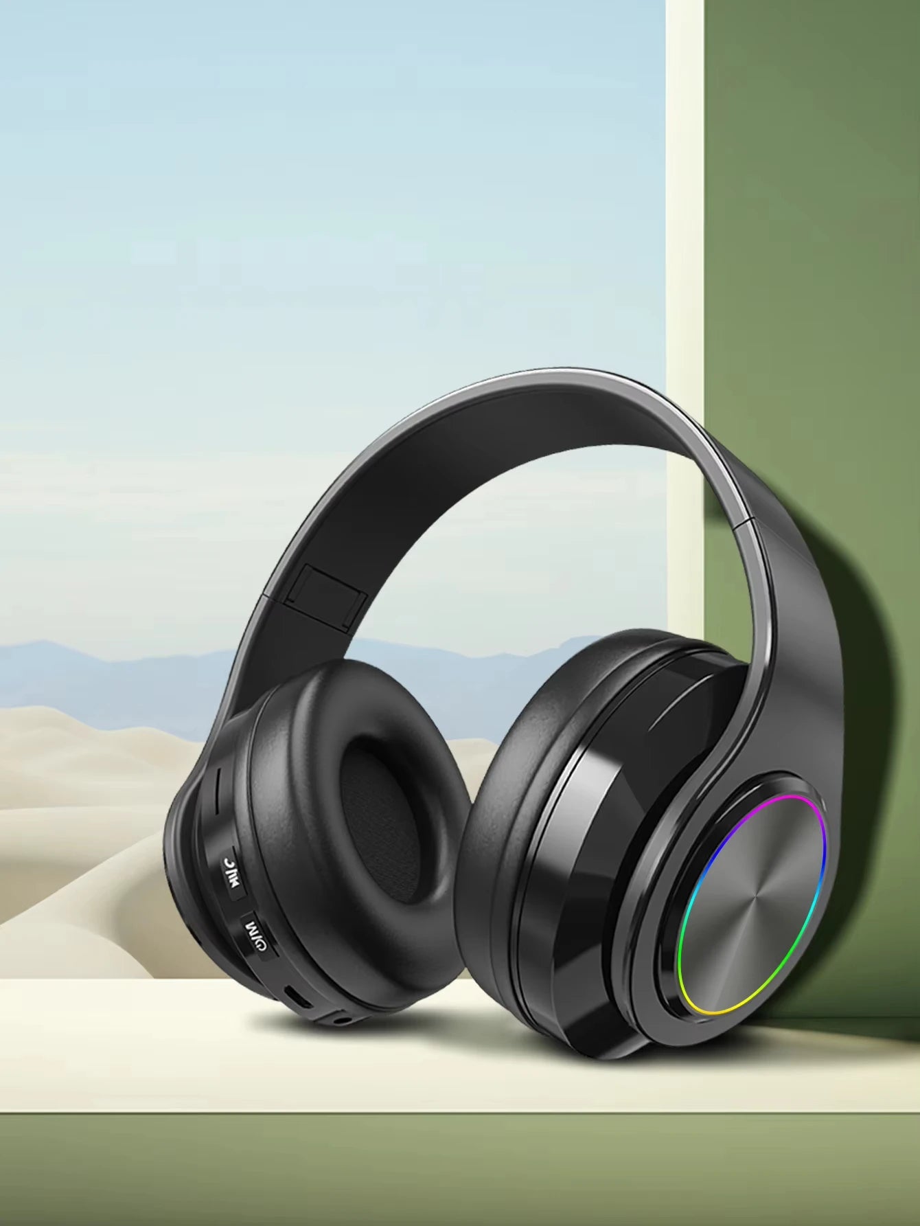Bluetooth Headset Foldable Headphones HiFi Stereo Earphone With Mic Support SD Card FM For Xiaomi Iphone Sumsamg Phone Gift
