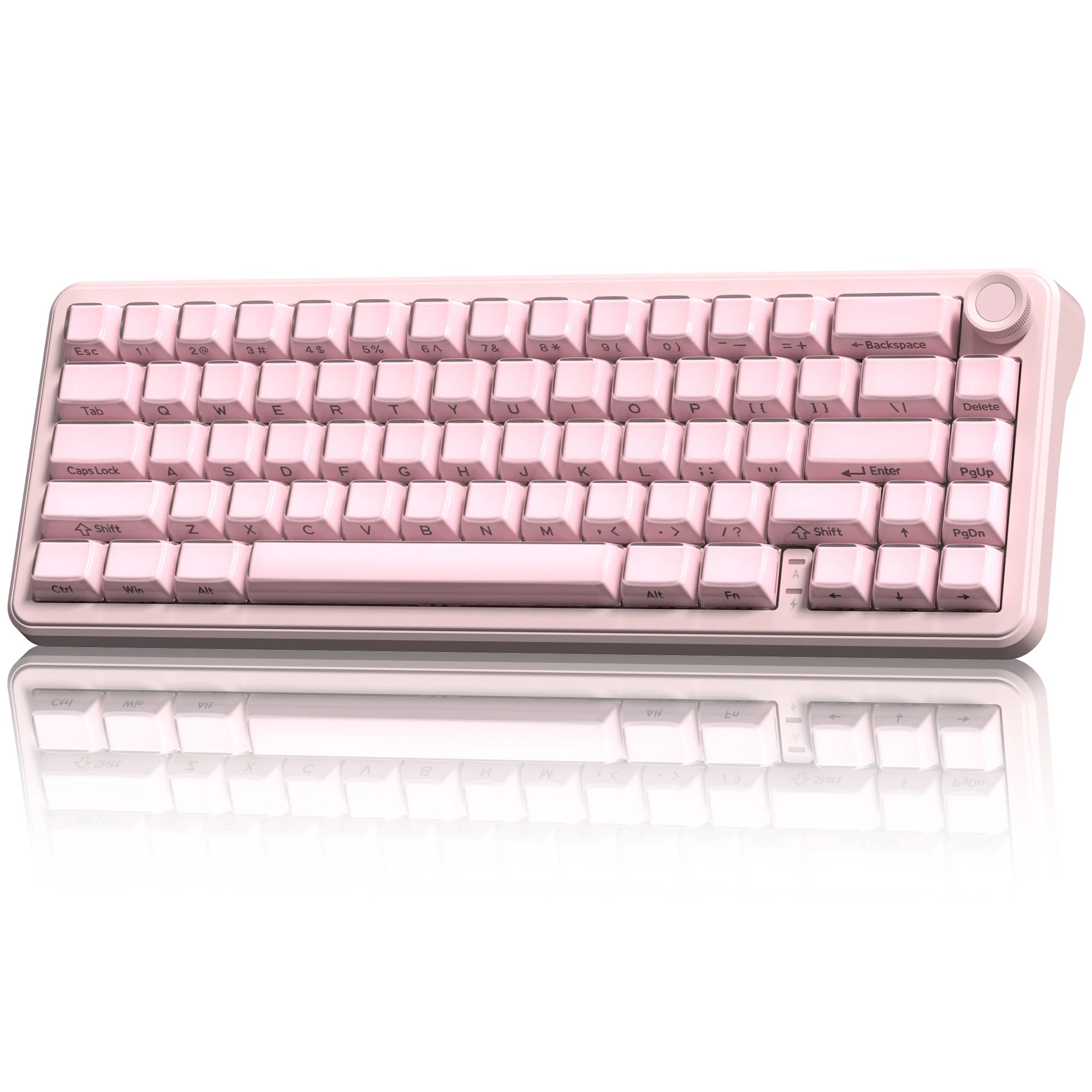 Womier L75 White Crystal Wireless Gaming Keyboard Tri-Modes Hot-Swappable Customized RGB Backlight Mechanical Keyboard Gasket