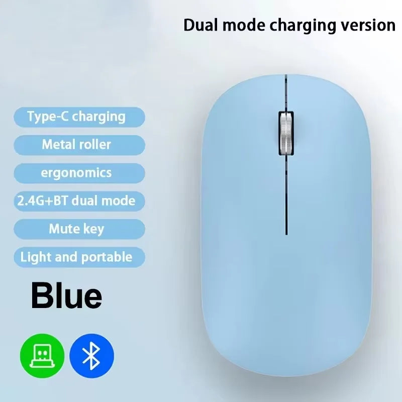 New Wireless Mouse Dual Mode 2.4Ghz Bluetooth-Compatible Gaming Mouse Ergonomic Rechargeable Mice for PC/Laptop/Macbook 2026 Hot