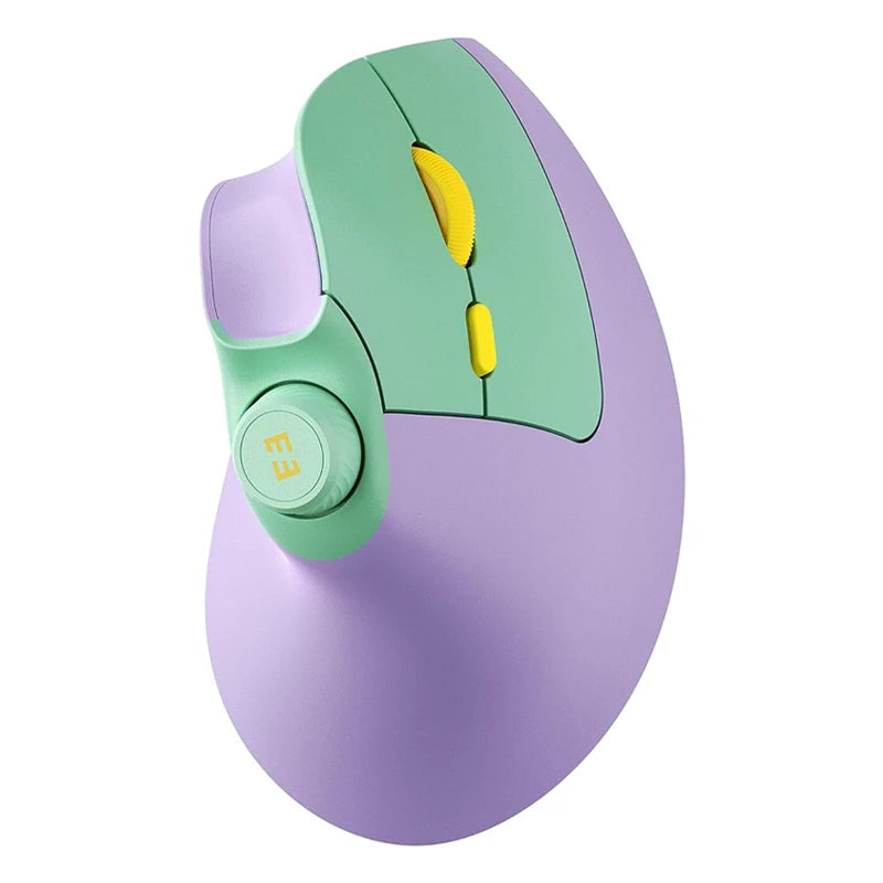 Ergonomic Mouse Rechargeable Vertical Wireless Mouse with Volume knob, Quiet clicks 3 Device Connection Optical Mice for Windows