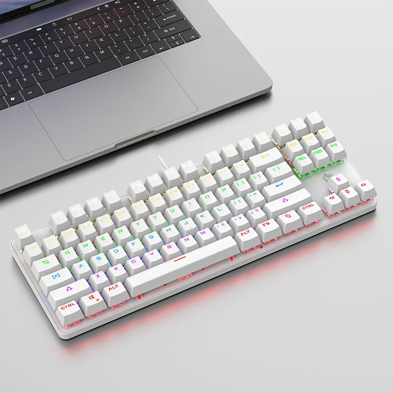 MS Mechanical Gaming Keyboard 87 Keys For PC/Laptop，Blue Switch Mechanical，Hot-Swappable