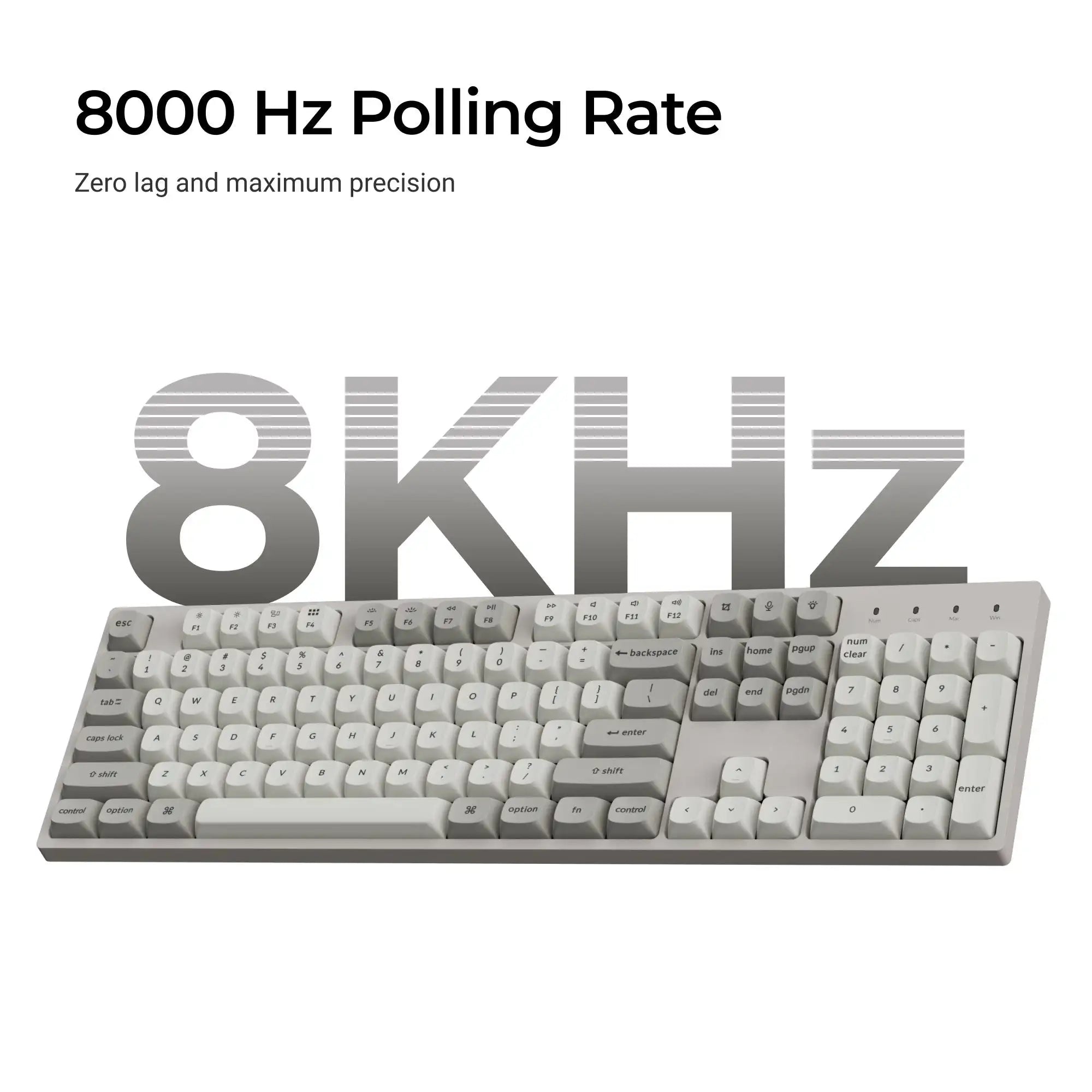 Keychron C2 Pro 8K QMK Wired Custom Mechanical Keyboard Fully Assembled Double-Shot PBT Keycaps Full Size Layout