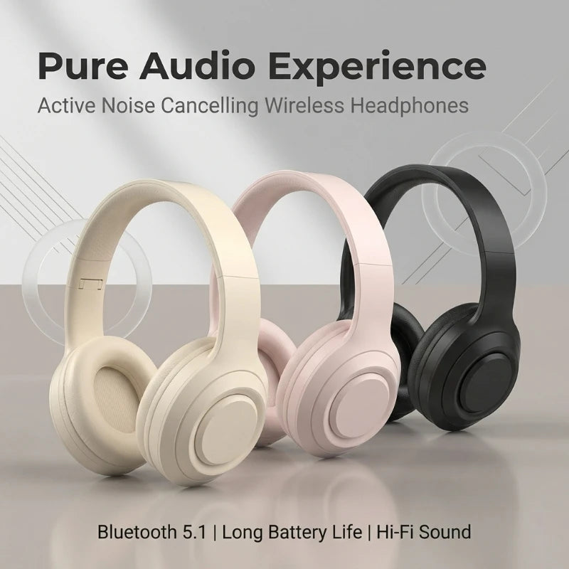 M5 Over Ear HIFI Stereo Headsets Wireless Bluetooth 5.3 Headphones Sports Gaming Earphones Support TF/AUX noise reduction