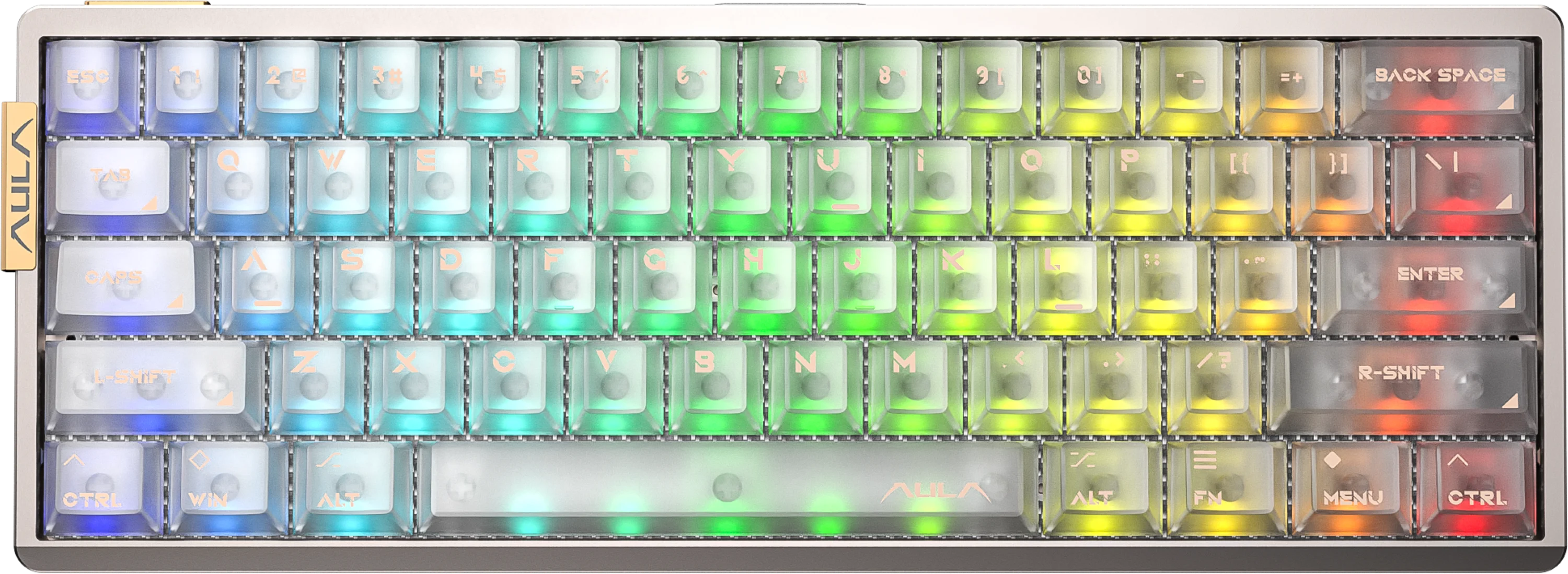 AULA AG60 60% Layout Wired Hall Effect Magnetic Gaming CNC Aluminum Keyboard with 8000Hz Polling RGB Backlight