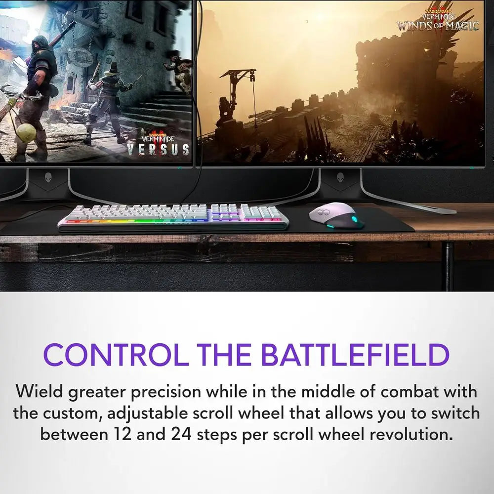 Optical Gaming Mouse 16000 DPI, Ergonomic Design, 7-Button, RGB Lighting, Ambidextrous
