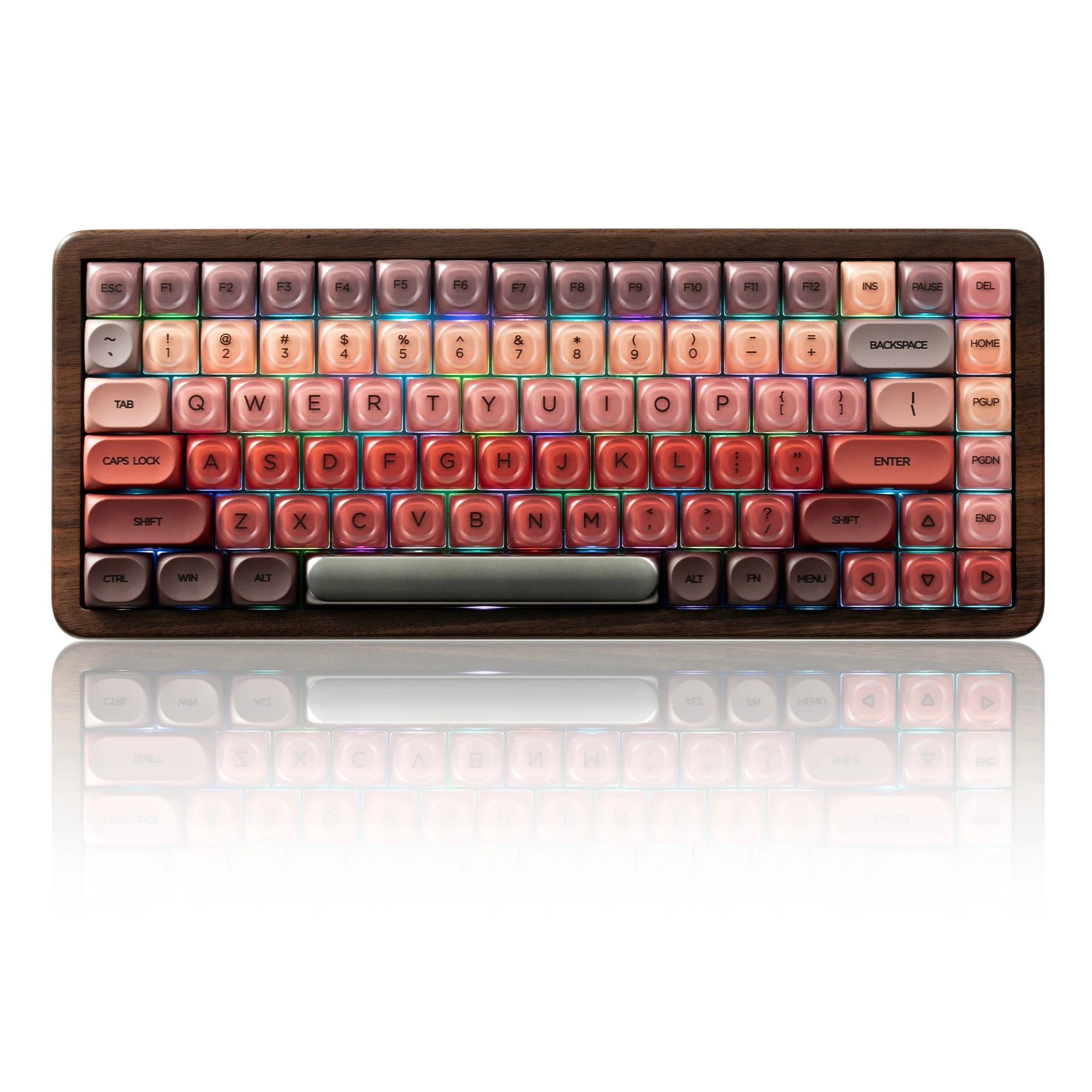 Womier WD75 V2 75% Keyboard with QMK/VIA Wood Gaming Keyboard Tri-Mode Wireless Mechanical Custom Key Board RGB Hot Swappable