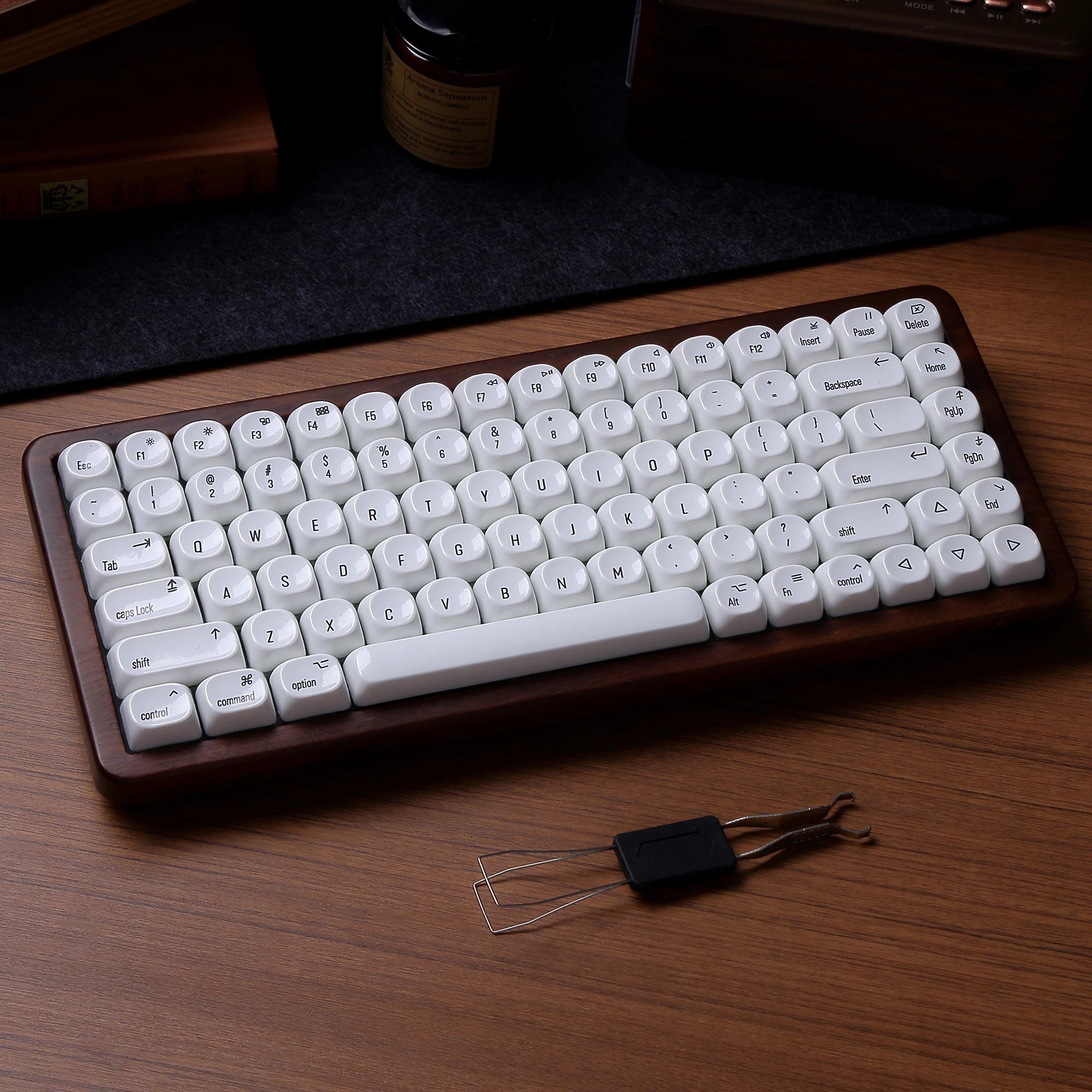 Womier WD75 V2 75% Keyboard with QMK/VIA Wood Gaming Keyboard Tri-Mode Wireless Mechanical Custom Key Board RGB Hot Swappable