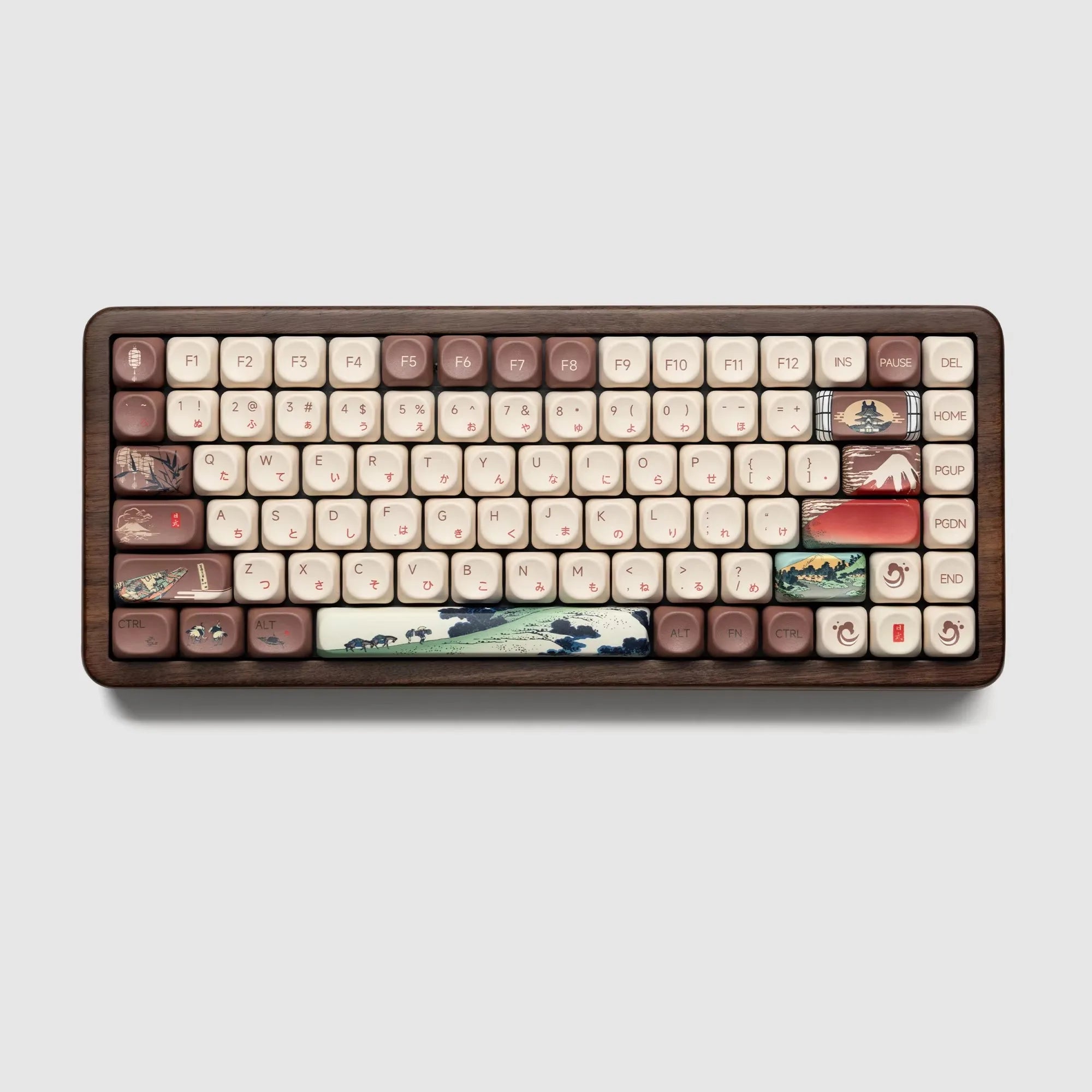 Womier WD75 V2 75% Wireless Mechanical Keyboard Wooden Case VIA Tri-Mode Hot Swappable RGB Gaming Keyboard