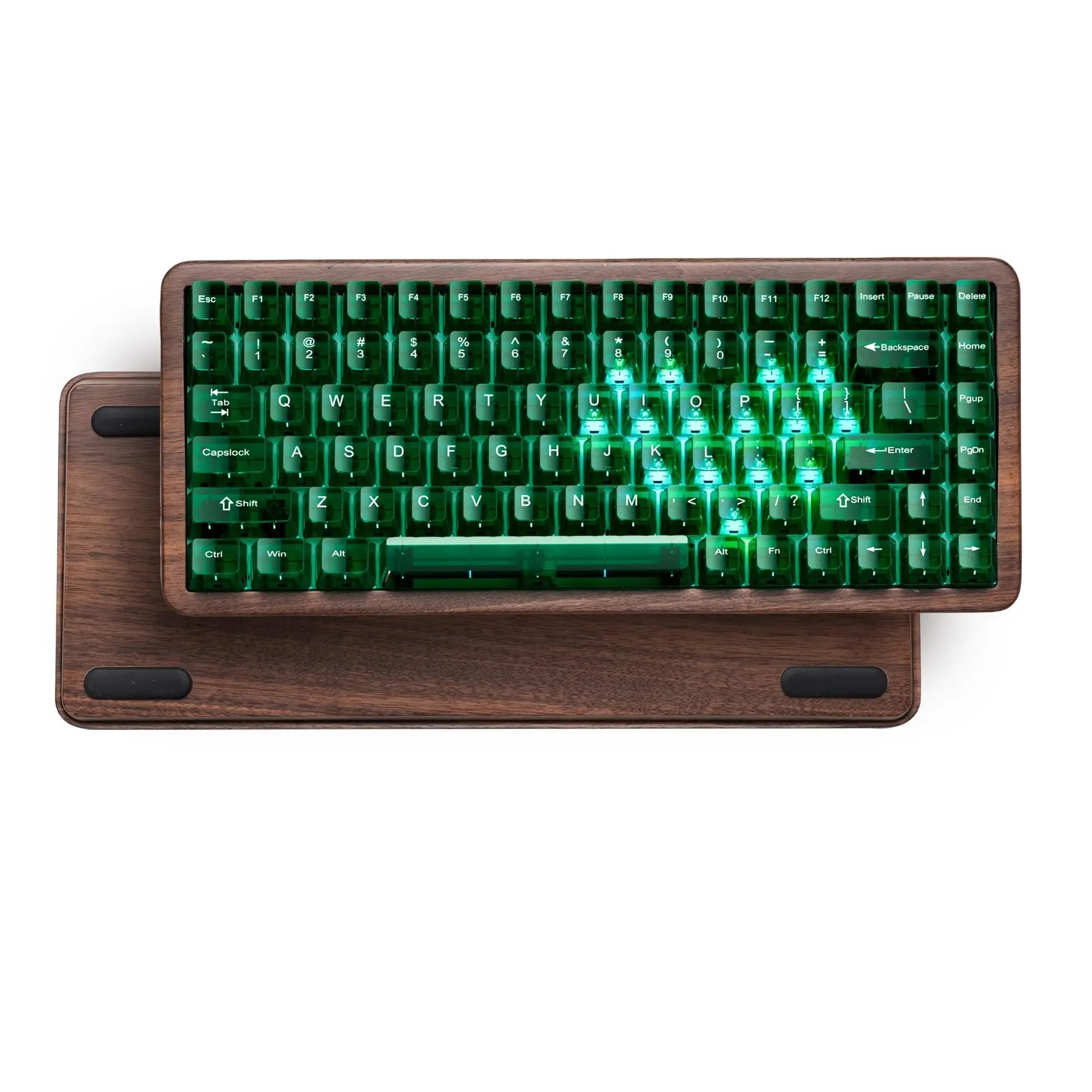 Womier WD75 V2 75% Keyboard with QMK/VIA Wood Gaming Keyboard Tri-Mode Wireless Mechanical Custom Key Board RGB Hot Swappable