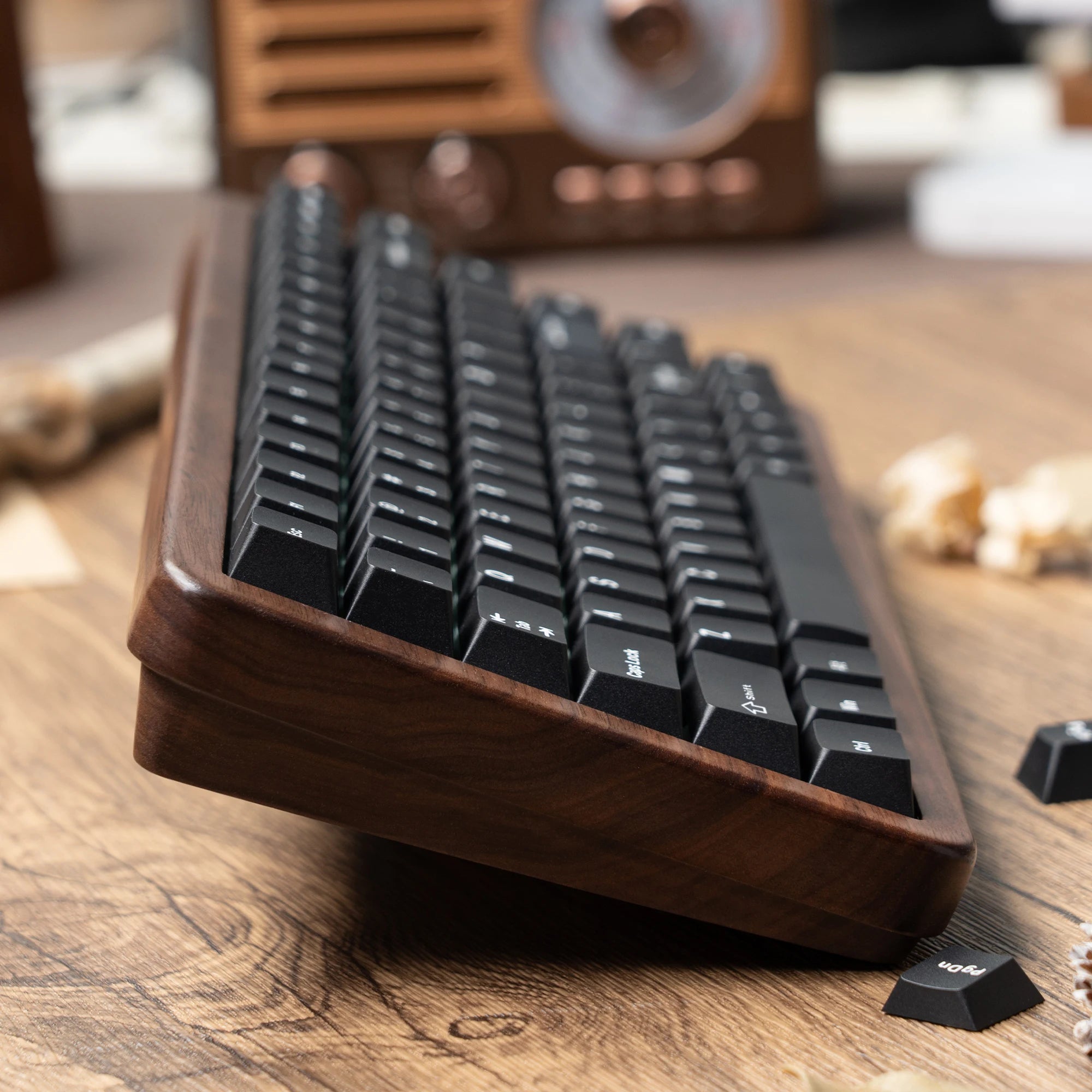 Womier WD75 V2 75% Wireless Mechanical Keyboard Wooden Case VIA Tri-Mode Hot Swappable RGB Gaming Keyboard