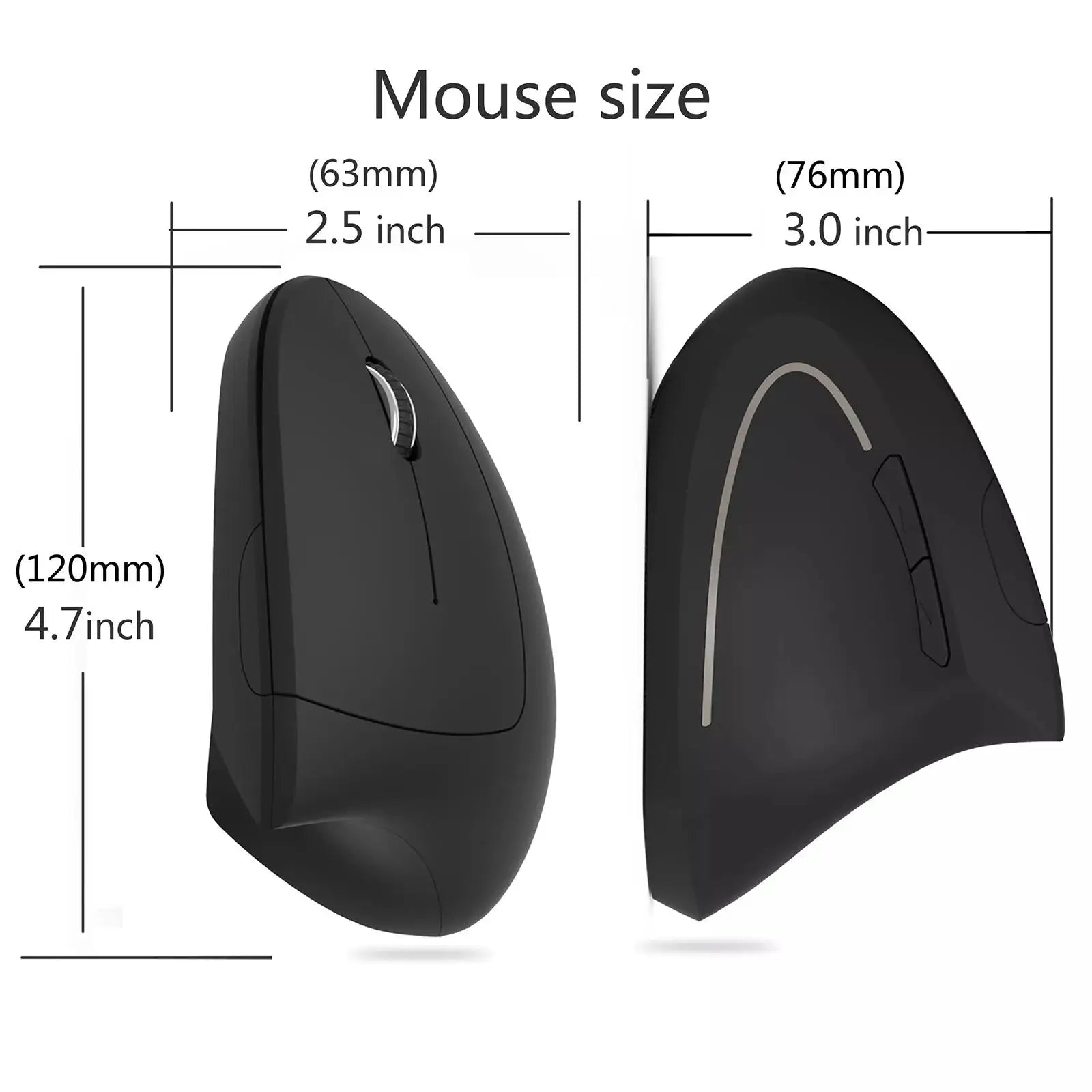 Wireless Vertical Ergonomic Mouse Luminous Optical Upright Office Computer Mouse USB 2.4G Laptop Desktop Accessories High Qualit