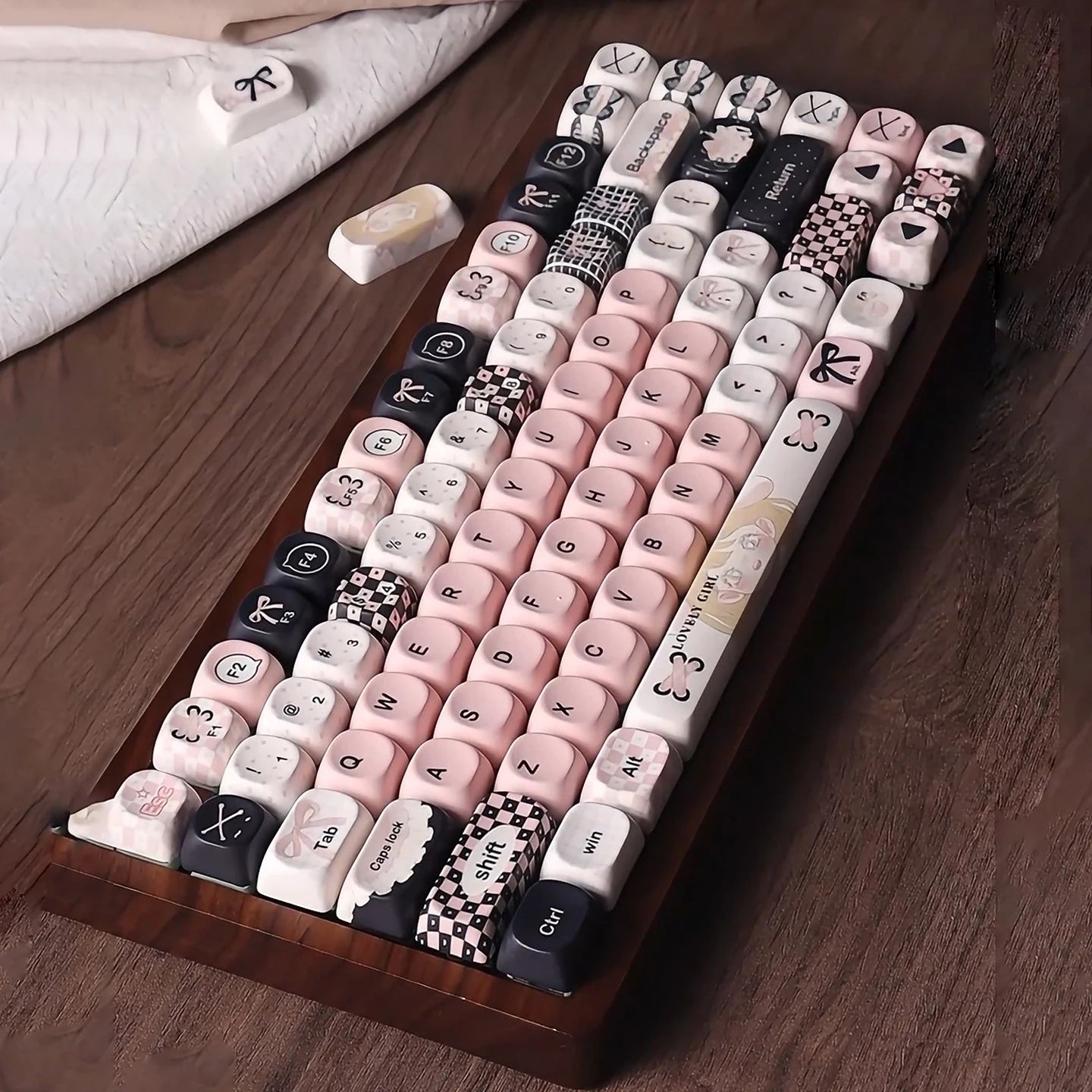 Womier WD75 V2 75% Keyboard with QMK/VIA Wood Gaming Keyboard Tri-Mode Wireless Mechanical Custom Key Board RGB Hot Swappable