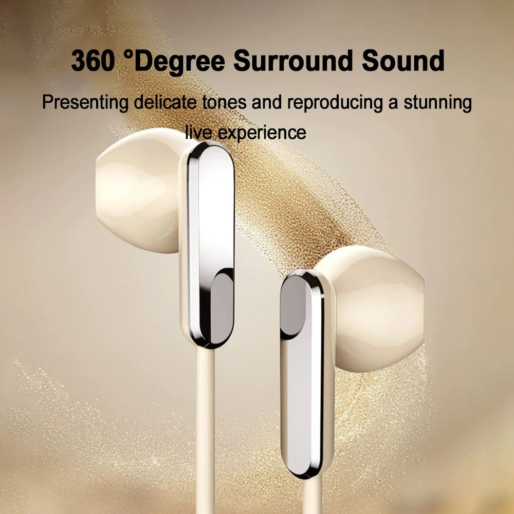 Type C Wired Earphones 3.5mm In Ear Headphones With Microphone Bass Stereo Earbuds For iPhone 17 Pro Samsung Galaxy S25 Headset