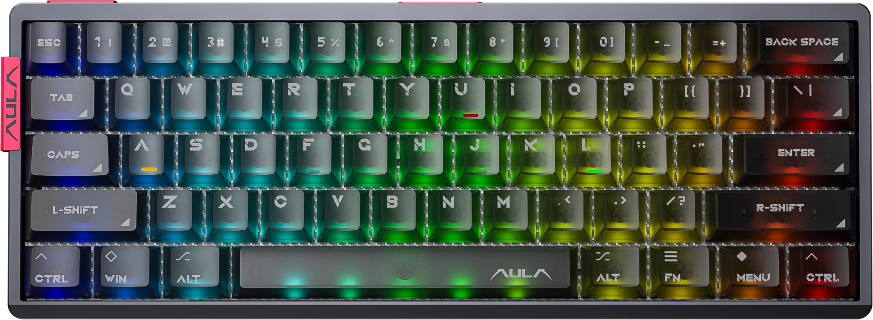 AULA AG60 60% Layout Wired Hall Effect Magnetic Gaming CNC Aluminum Keyboard with 8000Hz Polling RGB Backlight