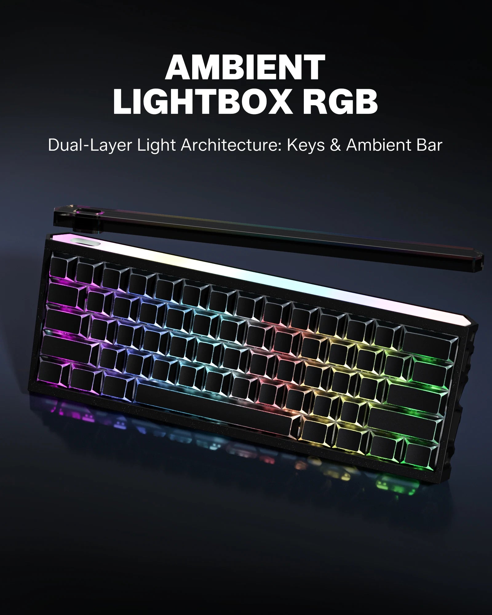 Womier SK61HE 60% Mechanical Gaming Keyboard Hollow-out Aluminum Case Hall Effect Magnetic Switch RGB Backlit Wireless Keyboard
