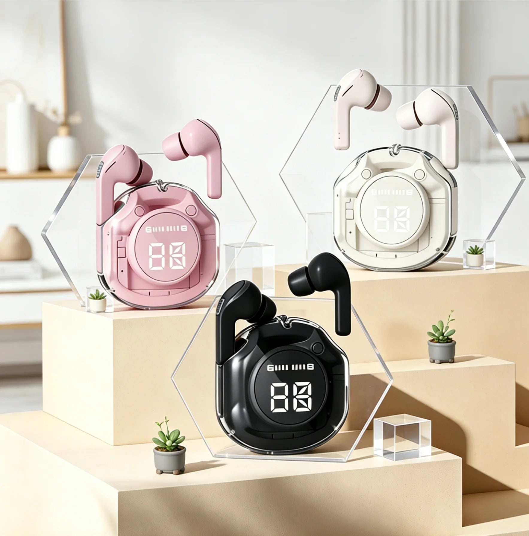 TWS Wireless Headphones Bluetooth Headphones Sports Gaming Headphones Noise Canceling Earbuds Heavy Bass Touch